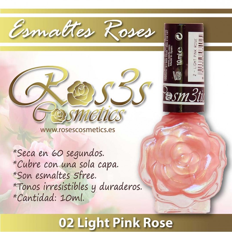 Light Pink Rose 02 Esmalte de uñas Ros3s (10ml) 