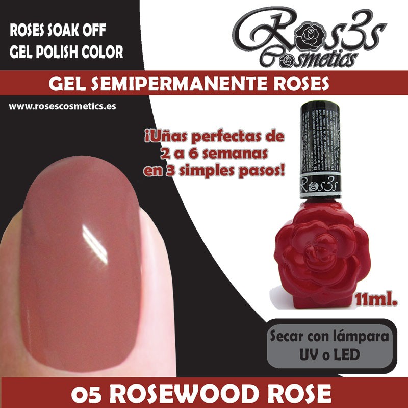05-Rosewood Rose Gel Semipermanente Ros3s