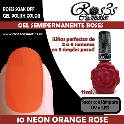 10-Neon Orange Rose