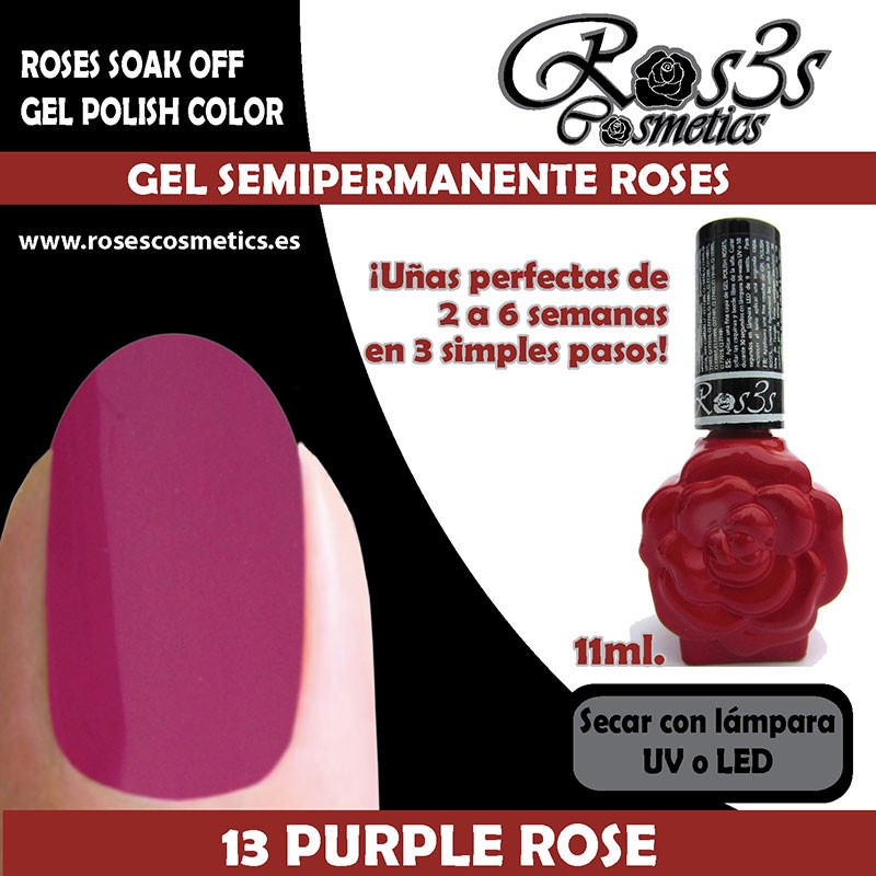 13-Purple Rose Gel Semipermanente Ros3s