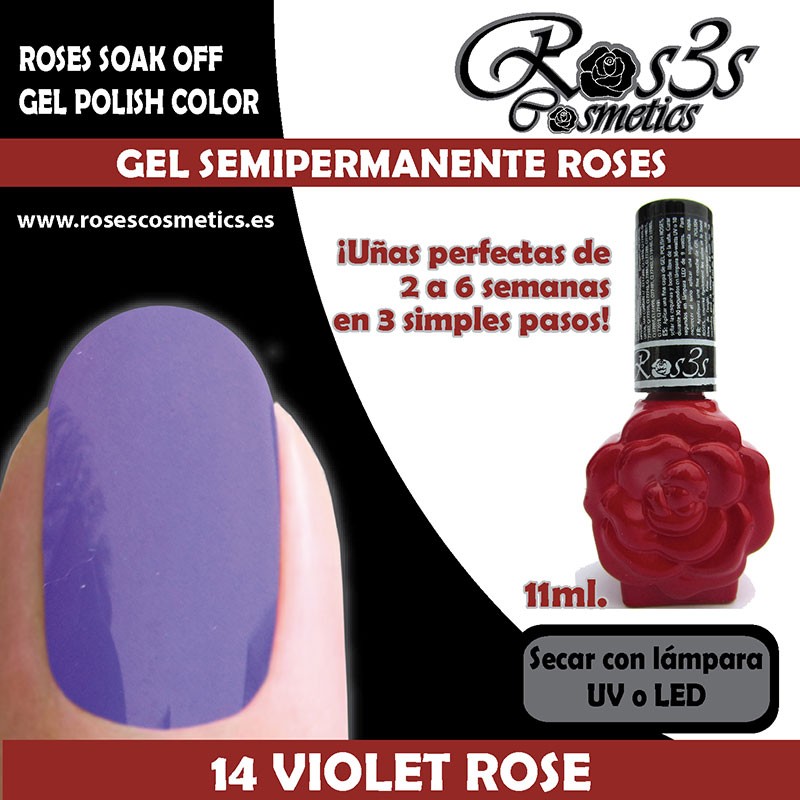 14-Violet Rose Gel Semipermanente Ros3s