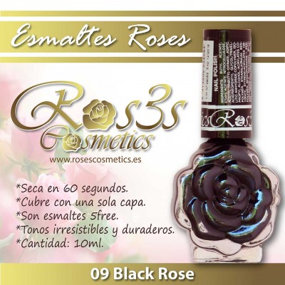 Esmalte Ros3s (10ml) 09 Black Rose