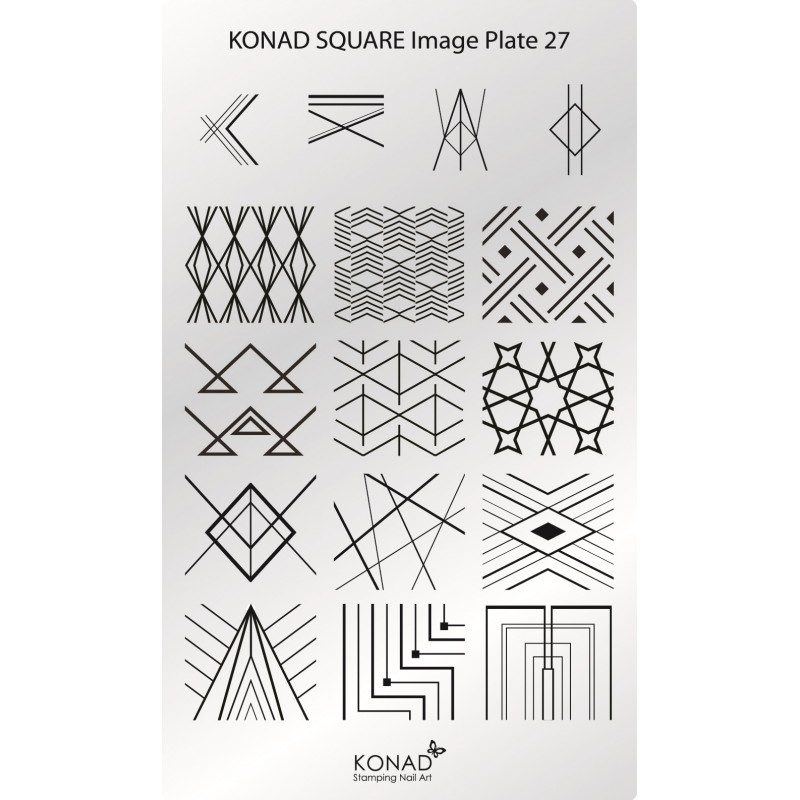 C26 Placa de diseños Rectangular Konad