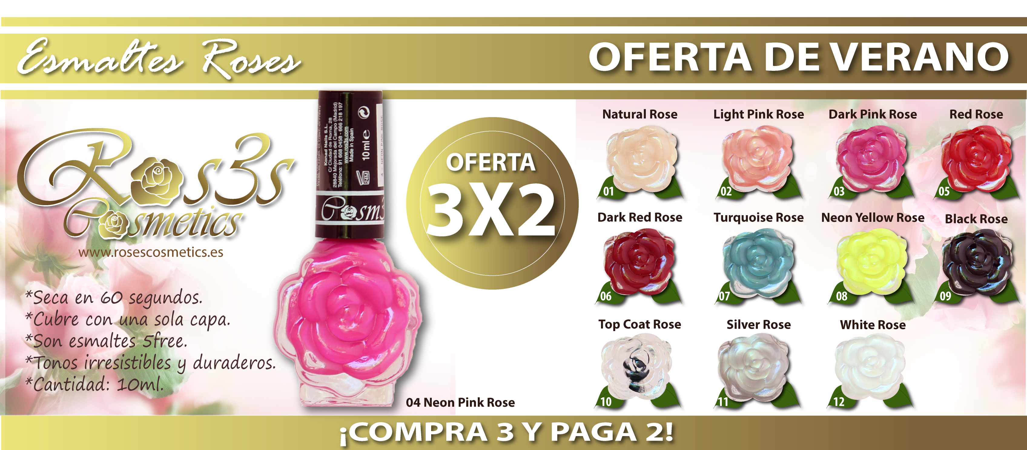 Carta de colores esmalte Ros3s